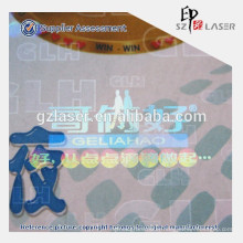 Transparent holographic lamination film for security packaging